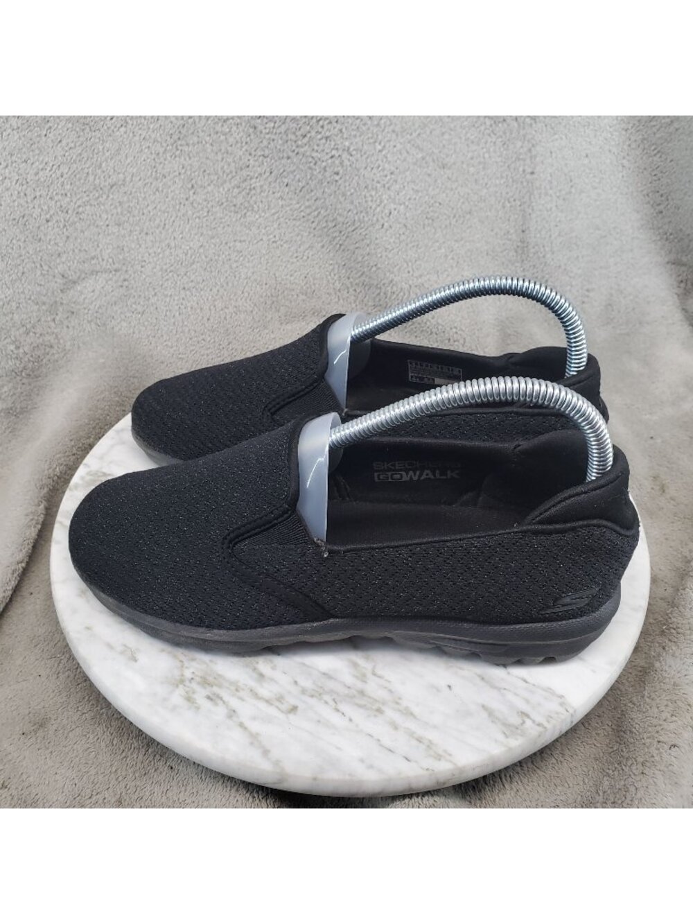 Skechers Shoes Womens Size 6 Black Textile Go Walk Slip On Sneakers *Read*